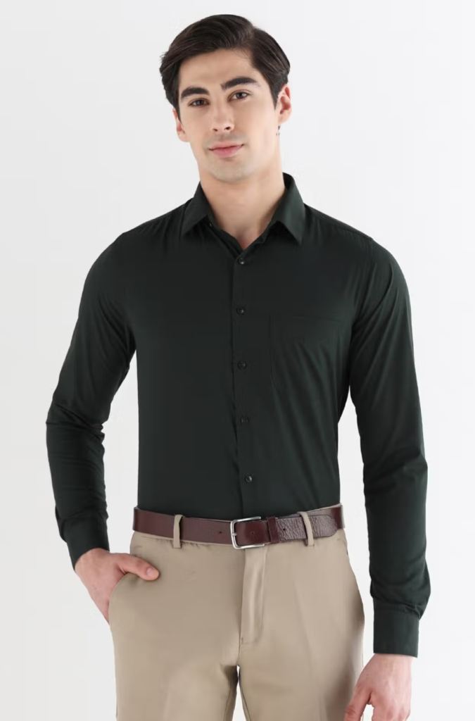 Formal green shirt