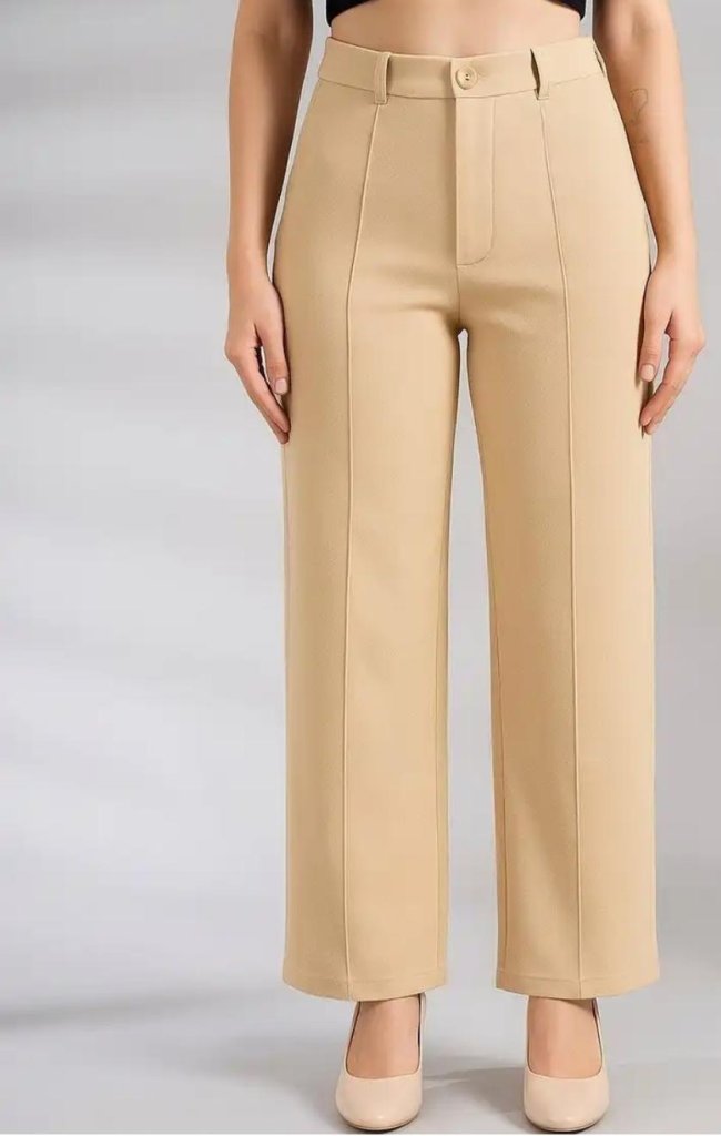 Parchment cream trouser pant