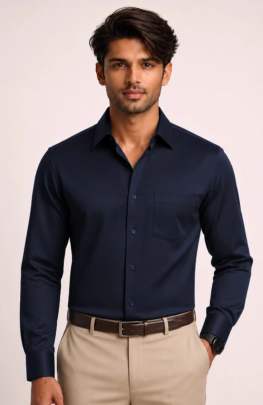 Formal navy blue shirt